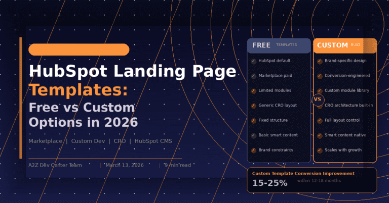 HubSpot Landing Page Templates: Free vs Custom Options in 2026