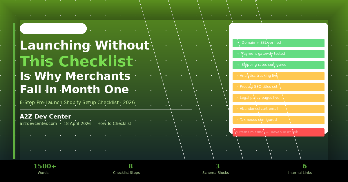 Launching a Shopify Store Without This Checklist Is Why Most New Merchants Fail in Month One