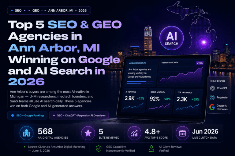 Top 5 SEO & GEO Agencies in Ann Arbor,
