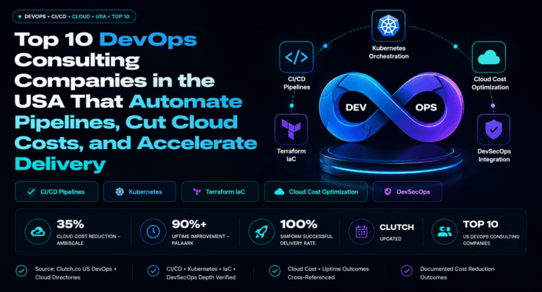 Top 10 DevOps Consulting Companies in the USA That Automate Pipelines, Cut Cloud Costs, and Accelerate Delivery (2026)