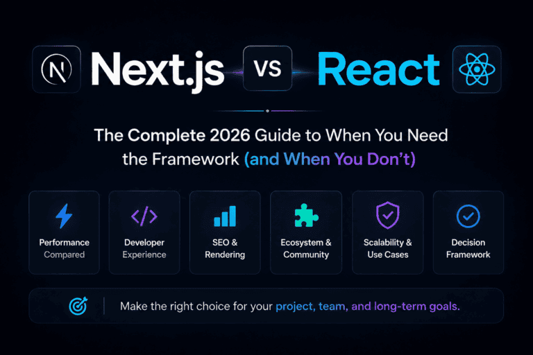 Next.js vs React 2026: The Complete Guide to When You Need the Framework (and When You Don’t)