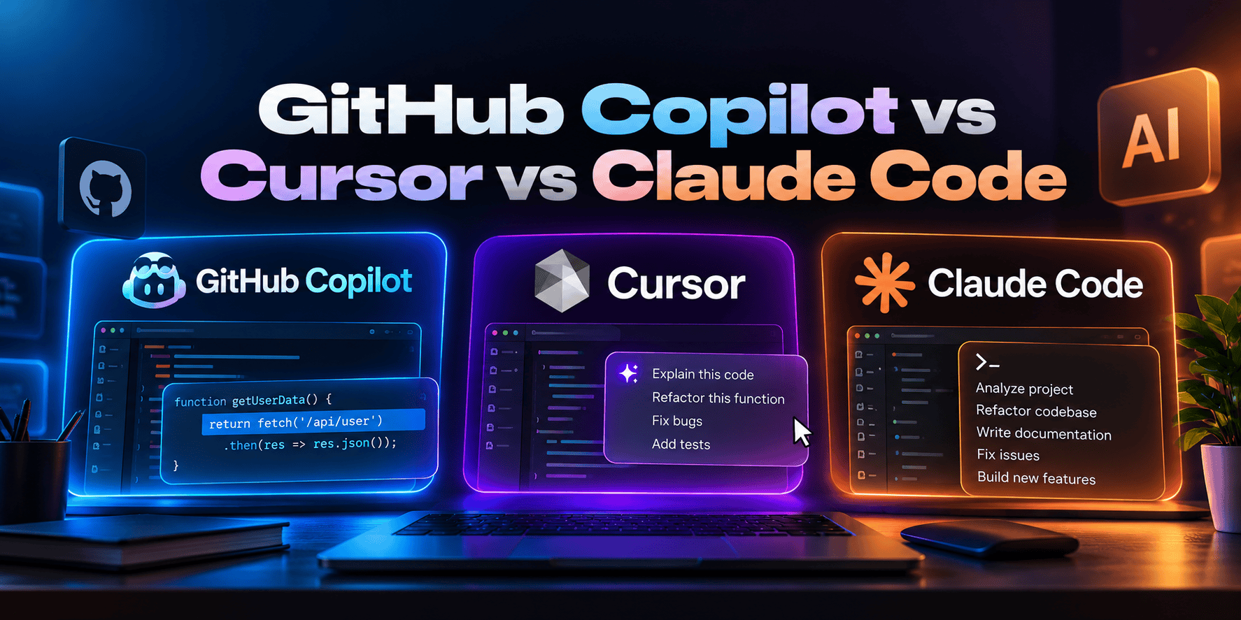 GitHub Copilot vs Cursor vs Claude Code