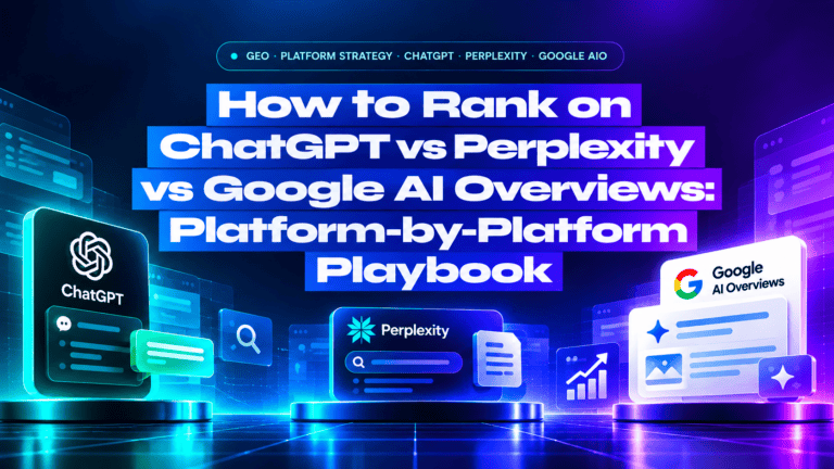 How to Rank on ChatGPT vs Perplexity vs Google AI Overviews: Platform-by-Platform Playbook