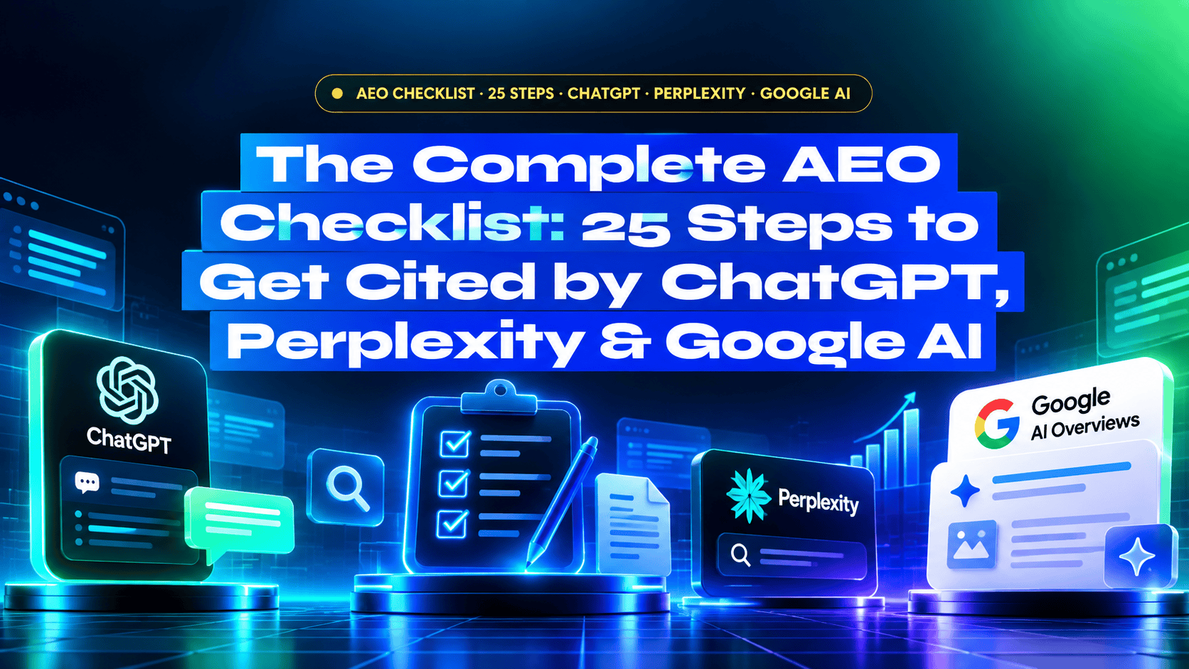 The Complete AEO Checklist 25 Steps to Get Cited by ChatGPT, Perplexity & Google